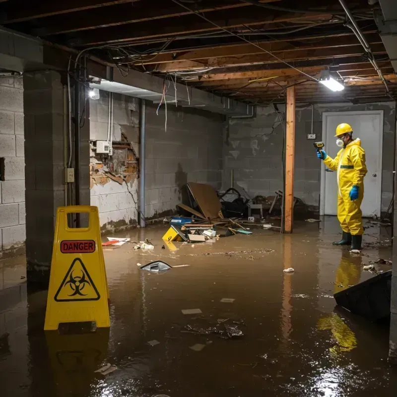 Flooded Basement Electrical Hazard in Marinette County, WI Property